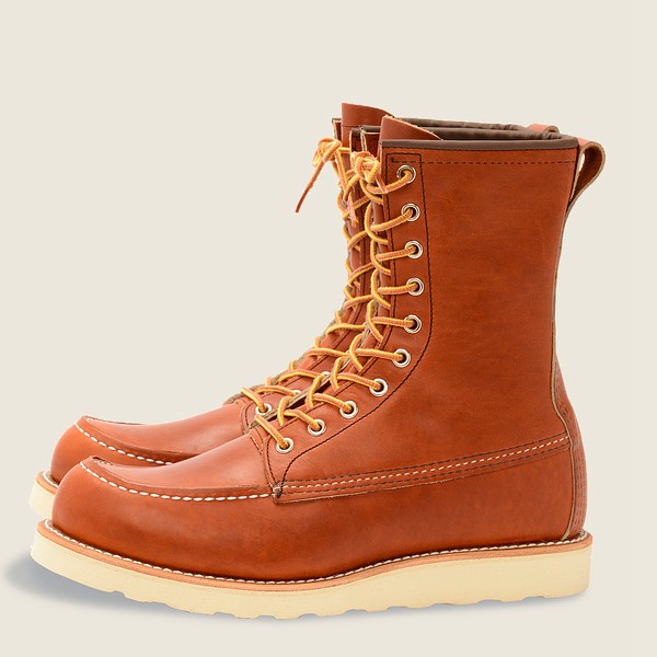 Botas Red Wing Heritage Hombre Marrom - Classic Moc – 8-Inch Legacy Cuero - 019-JTFXOC